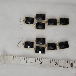 Black dangle earrings